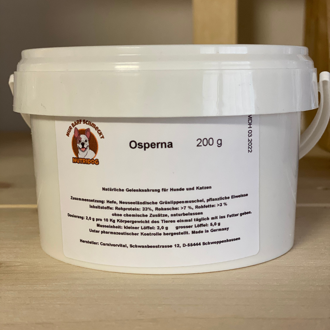 Osperna 200gr - Natural joint food for dogs and cats.